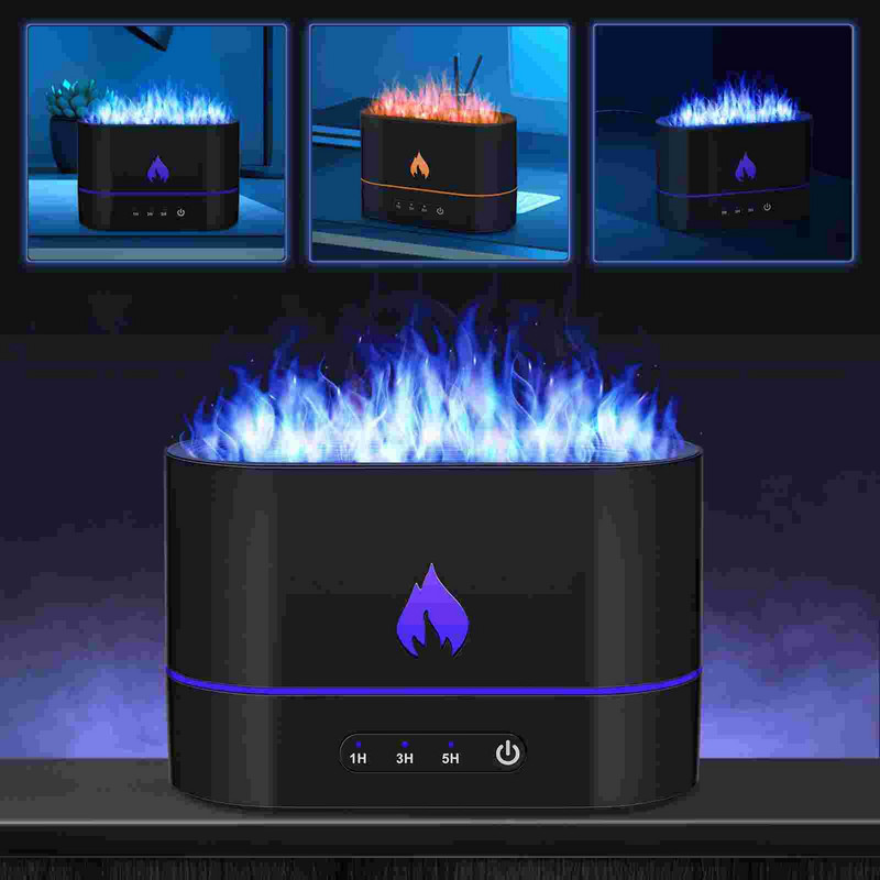 Difuzor Ovlaživač Aroma Ulje Zrak Plamen Mini Essential Aromatherapy Mist Prijenosni Led Dekorativni Mali Svjetlo Stol Auto Tih