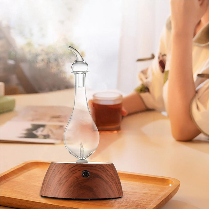 Mute Pure Essential Oil Diffúzor Faszemcsés Aromaterápiás Gép Átlátszó Üveg Diffúzor