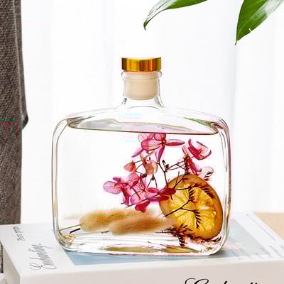 Y 100ml Reed Diffuser Sets Homestay Hotel Bathroom Dried Flower Rattan Aromatherapy Glass Diffuser Freshener Dorm Room Essential