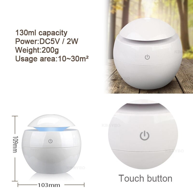Mini légpárásító USB ultrahangos aromadiffúzor elektromos illóolaj diffúzor otthoni aromaterápiás párásító diffúzorhoz