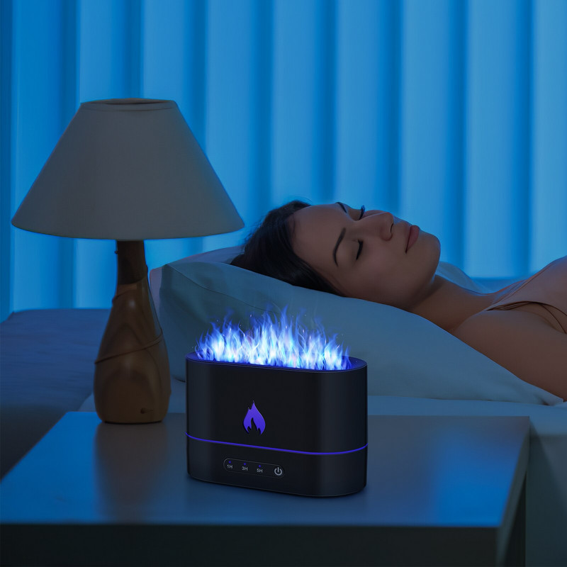 Diffúzor Párásító Aroma Air Oil Mini Flame Essential Aromaterápia Hordozható Mist Led Dekoratív Kis Világos íróasztal autó Csendes