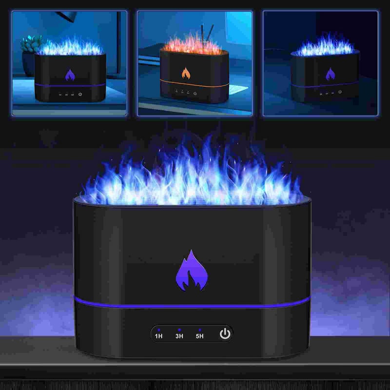 Diffúzor Párásító Aroma Air Oil Mini Flame Essential Aromaterápia Hordozható Mist Led Dekoratív Kis Világos íróasztal autó Csendes