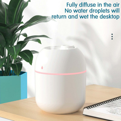 220 ml Mini Car Humidifier Air Usb Portable Essential Oil Diffuseser and Aroma Anion Mist Maker Led Smart Humidifier Air For Home