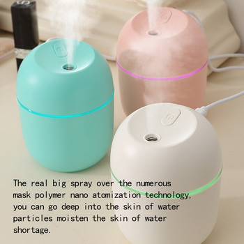 2022 Ultrasonic Mini Air Humidifier 200ml Aroma Essential Oil Diffuser for Home Car Usb Fogger Mist Maker with Led Night Lamp