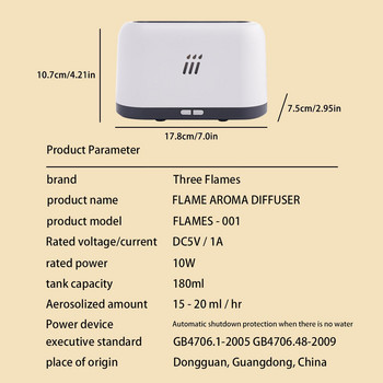 Aromatherapy Flame Humidifier Mute Atmosphere Lamp Flame Flame Fireplace Atomization Aromatherapy Simulation Machine 3d H3w9