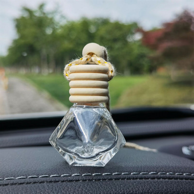 10 buc 8 ml Odorizant pentru mașină, suspendat din sticlă colorată, sticlă pentru difuzor de parfum auto, pentru uleiuri esențiale, decorare auto