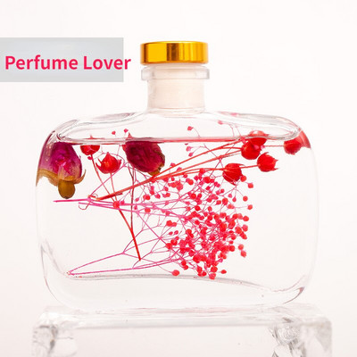 Y 100ml Glass Diffuser Bottle Dorm Room Holtel Reed Diffuser Set Bathroom Essential Oil Home Air of Dried Rattan Immortal Flower