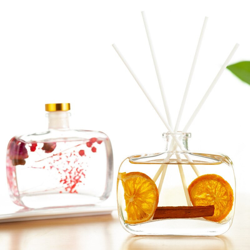 Y 100ml Glass Diffuser Bottle Dorm Room Holtel Reed Diffuser Set Bathroom Essential Oil Home Air of Dried Rattan Immortal Flower