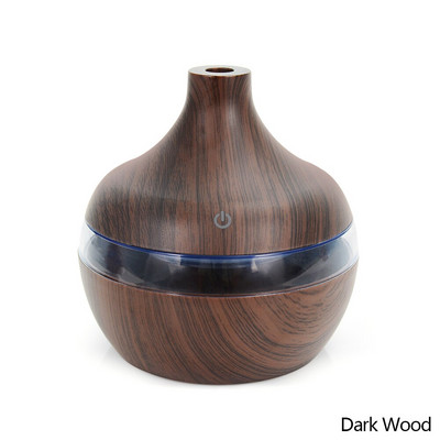 300ML USB Air Humidifier Electric Aroma Diffuser Mist Wood Grain Oil Aromatherapy Mini Have 7 LED Light For Car Home Office
