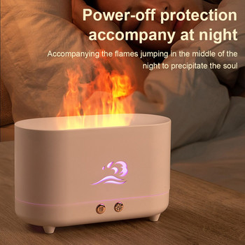 Αιθέριο έλαιο υγραντήρα αέρα 200ml Προσομοίωση Flame LED Aroma Diffuser Decoration Mist Maker Portable Home Υπνοδωμάτιο