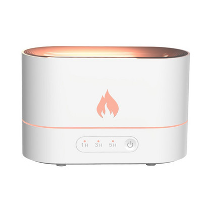 Légpárásító Illóolaj 200ml Szimulációs Flame LED Aroma Diffúzor Dekorációs Ködkészítő Hordozható Otthoni Hálószoba