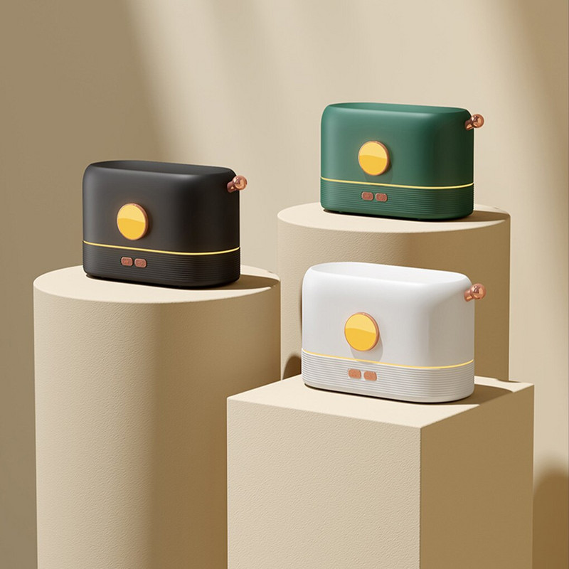 Légpárásító Illóolaj 200ml Szimulációs Flame LED Aroma Diffúzor Dekorációs Ködkészítő Hordozható Otthoni Hálószoba