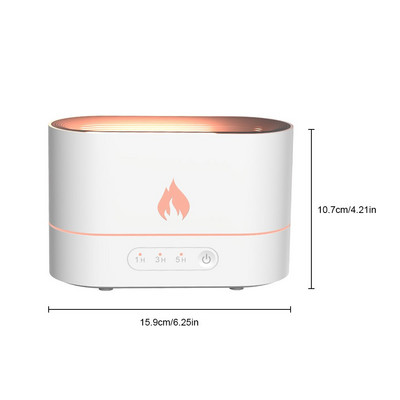 Umidificator de aer de 250 ml Difuzor de ulei esențial reîncărcabil Pulverizator de călătorie de uz casnic Dispozitiv de oprire automată alb