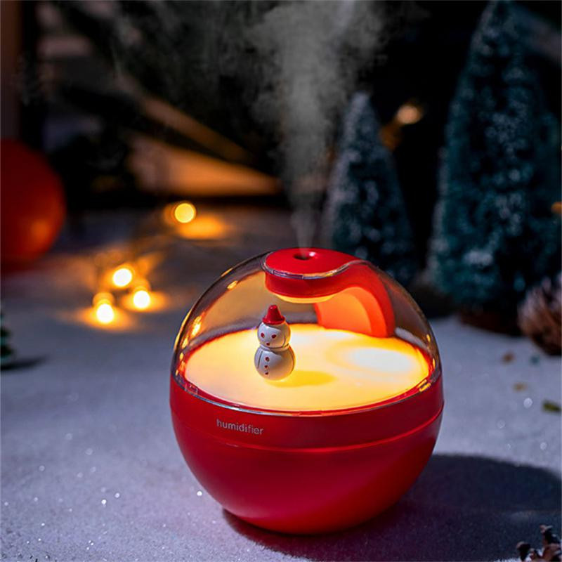 Mini Air Humidifier Christmas Aroma Diffuser with Night Light 200ml Cool Mist for Bedroom Home Car Radio Purifier Humidificador