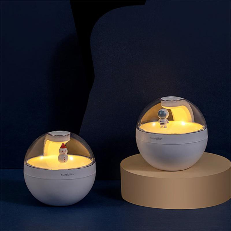 Mini Air Humidifier Christmas Aroma Diffuser with Night Light 200ml Cool Mist for Bedroom Home Car Radio Purifier Humidificador