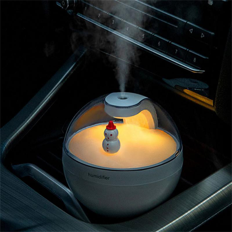 Mini Air Humidifier Christmas Aroma Diffuser with Night Light 200ml Cool Mist for Bedroom Home Car Radio Purifier Humidificador