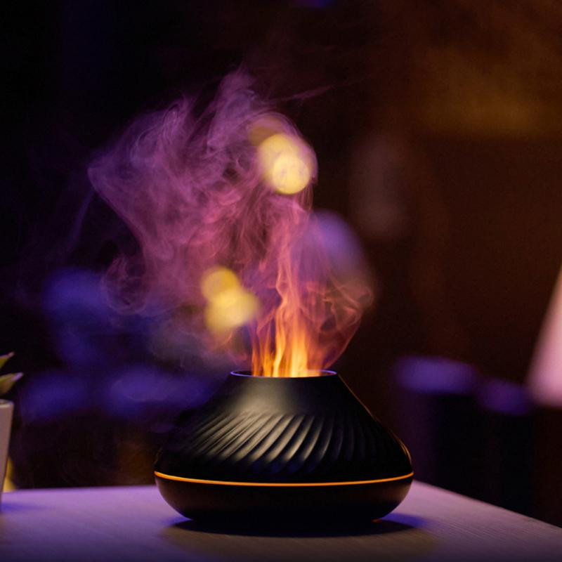 Ultrasonic Candle Light Aroma Diffuser 120ml Water Tank Air Humidifier With Colorful Atmosphere Lamp Αποσμητικό αυτοκινήτου Ομίχλης