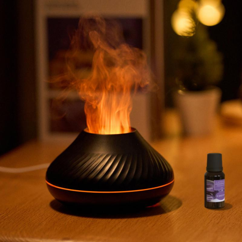 Ultrasonic Candle Light Aroma Diffuser 120ml Water Tank Air Humidifier With Colorful Atmosphere Lamp Αποσμητικό αυτοκινήτου Ομίχλης