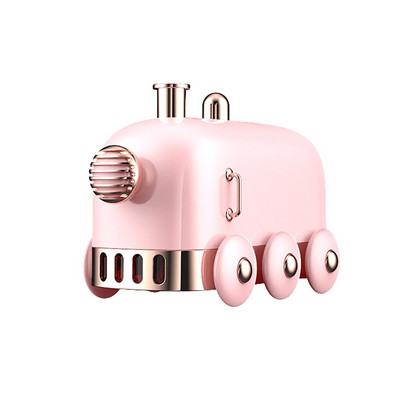 300ml Ultrahangos párásító Retro Mini Train USB Aroma Légdiffúzor Illóolaj Köd Készítő Fogger Színes LED Fénnyel