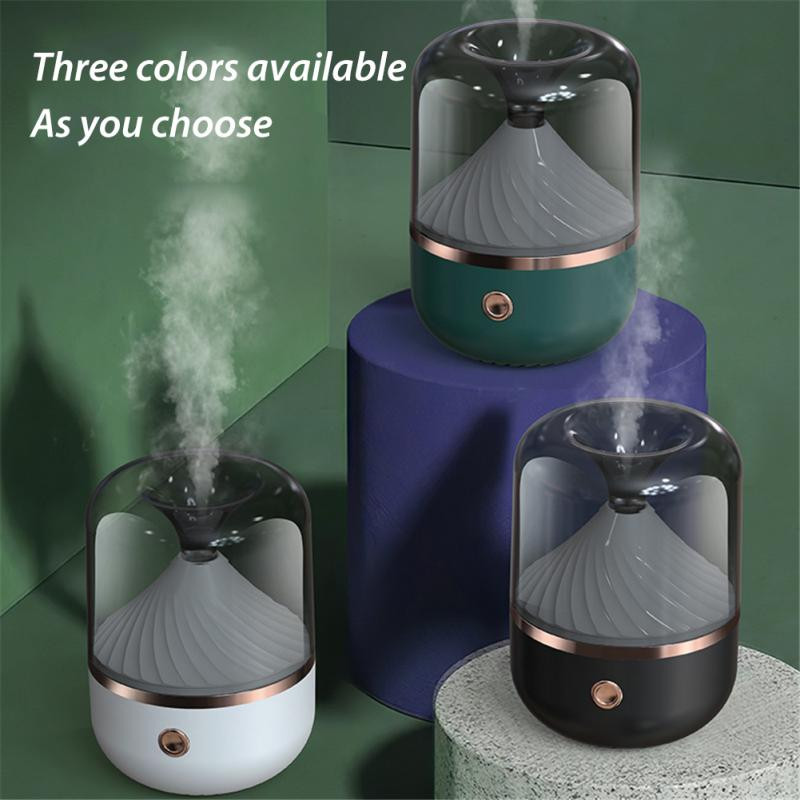 Πολύχρωμος υγραντήρας αέρα Αιθέρια έλαια Διαχύτης Ψεκαστήρας Υπερήχων Cool Mist Maker Fogger Aromatherapy Aroma Flame Lamp Difusor