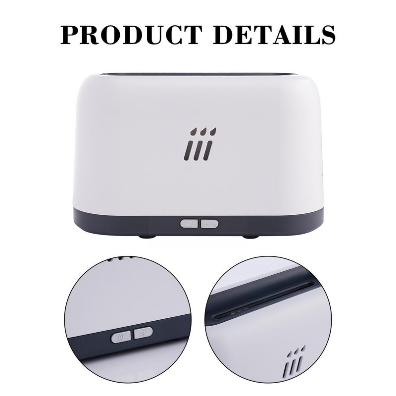 1db Olajdiffúzor Flame Light Air Aroma párásítóval Otthoni Nagy és Kis helyiségek Irodai vagy Yoga Hot W8f8