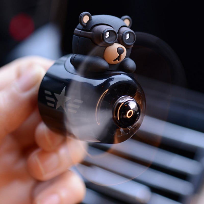 Mielas „Black Bear Pilot“ automobilio oro gaiviklis, besisukantis sraigtas, išleidimo anga Kvepalai Automobilių priedai Vidaus kvepalų difuzinis