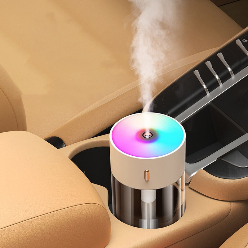280 ml elektromos autó légpárásító otthoni illóolaj porlasztó LED lámpával hordozható csendes aroma olaj diffúzor hálószobába