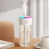 Φορητό USB Humidifier Home Mini Car Humidifier 280ml Υπνοδωμάτιο Γραφείο Αποσμητικό αέρα Καθαριστής Led Electric Nebulizer Diffuser