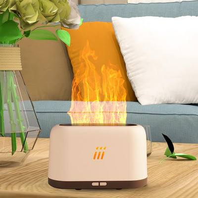 Usb Essential Oil Diffuser Simulation Flame Ultrasonic Air Sleep Freshener Soothe New Home Office Atomizer Fragrance Humidi P8p0