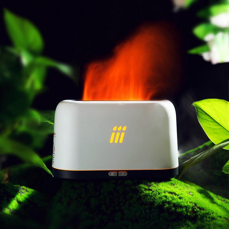 Usb Essential Oil Diffuser Simulation Flame Ultrasonic Air Sleep Freshener Soothe New Home Office Atomizer Fragrance Humidi P8p0