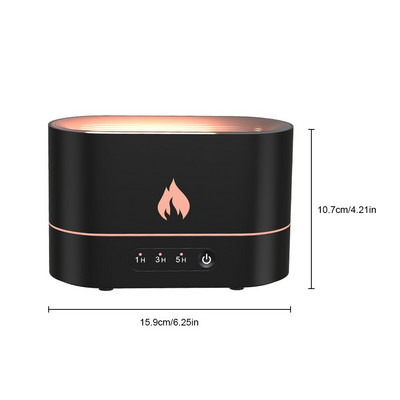 Umidificator de aer de 250 ml Difuzor de ulei esențial de încărcare Pulverizator de masă pentru birou Oprire automată Atomizor Atomizor alb