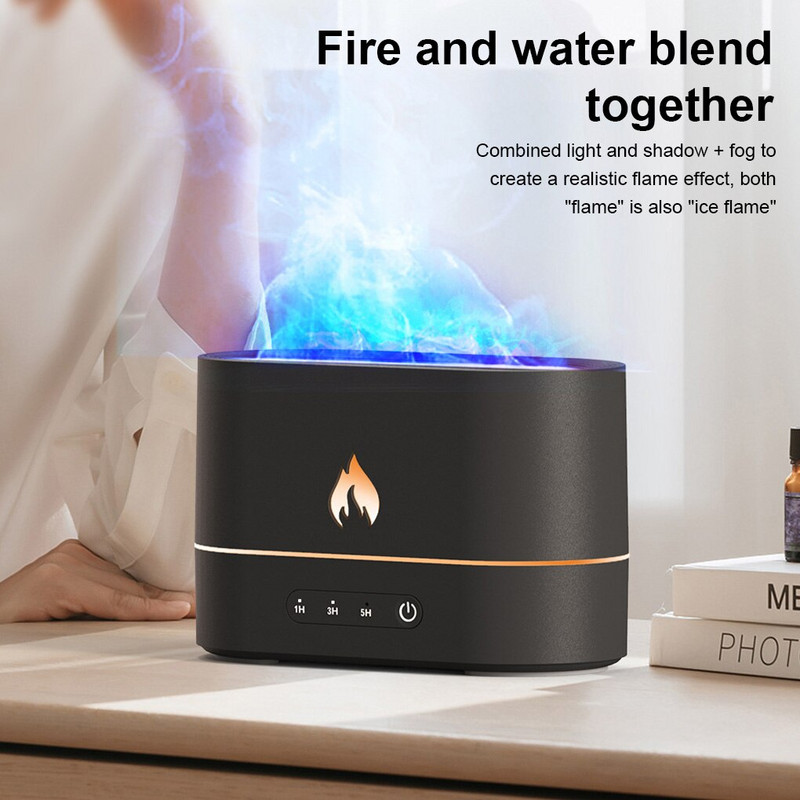 Umidificator de aer de 250 ml Difuzor de ulei esențial de încărcare Pulverizator de masă pentru birou Oprire automată Atomizor Atomizor alb