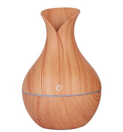 130ml Led Αιθέριο λάδι Διαχύτης Υγραντήρας Usb Aromatherapy Wood Grain Vase Aroma 7 Colors Lights for Home Led Lamp Electric