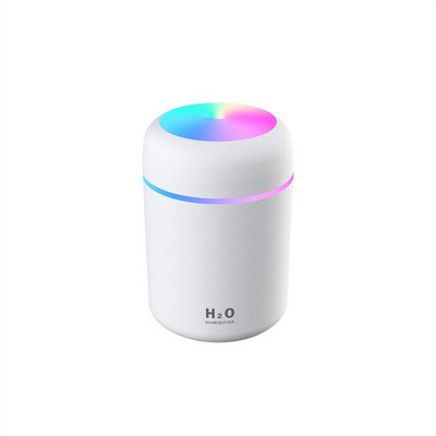 300ml Φορητός ηλεκτρικός υγραντήρας αέρα USB Ultrasonic Aroma Oil Diffuser Cool Misssprayer with Colorful Light for Home Car
