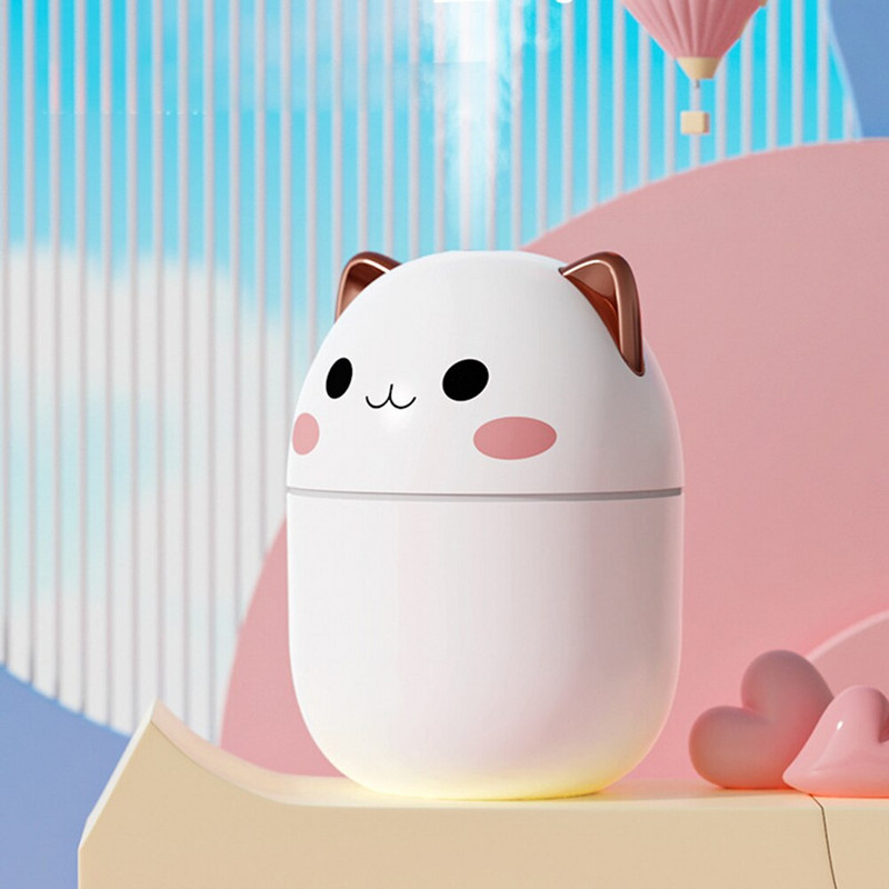 250 ml mini oro drėkintuvas su nakties apšvietimu USB nutildytas valytuvas Cool Mist Maker automobilių gamyklos valytuvas drėkintuvas kambario namų gaiviklis