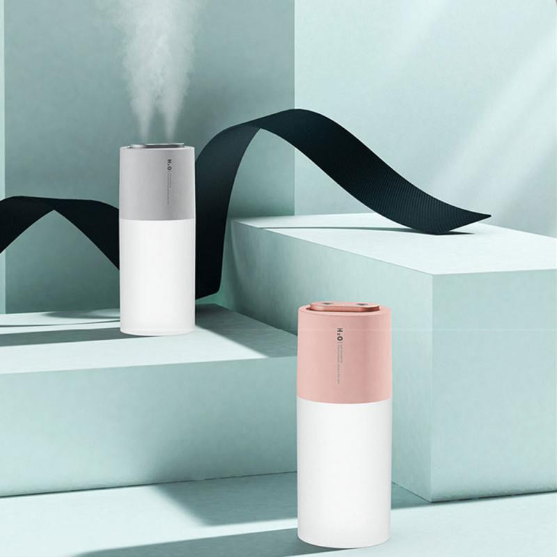 400 ml-es légpárásító USB újratölthető vezeték nélküli kettős permetezős aromaterápiás vízköd diffúzor könnyű kis némító légpárásító