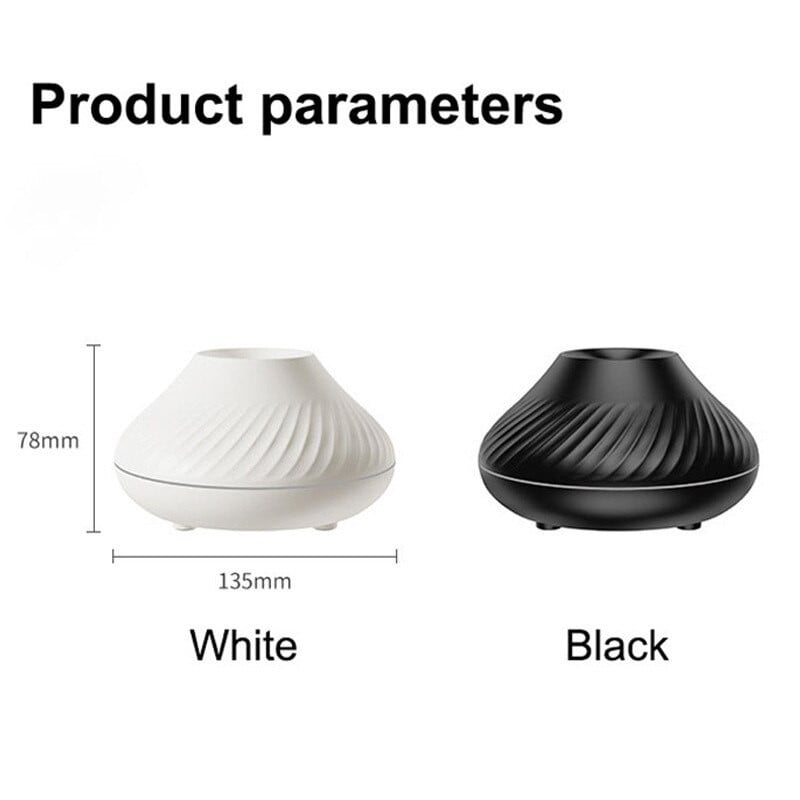130 ml légpárásító USB hordozható vulkanikus láng aroma diffúzor színes éjszakai fény illattal otthoni illóolajos párásító