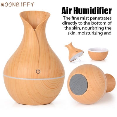 Creative Vase Humidifier Wood Grain USB Colorful Lamp Humidifier Office Ball Marquee Essential Oil Diffuser Fragrance