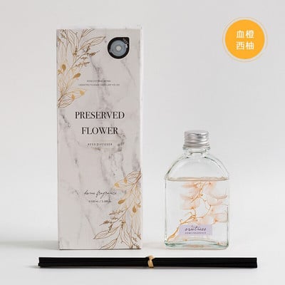 Σετ αρωμάτων 100ml Reed Diffuser με φυσικά ραβδιά αποξηραμένα λουλούδια, γυάλινο μπουκάλι και αρωματικό λάδι για διακόσμηση σπιτιού