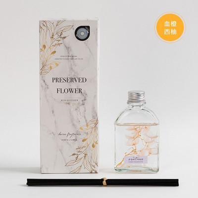 100 ml-es Reed diffúzor készletek természetes pálcikákkal, szárított virágokkal, üvegpalackkal és illatos olajos parfümkészlettel otthoni dekorációhoz