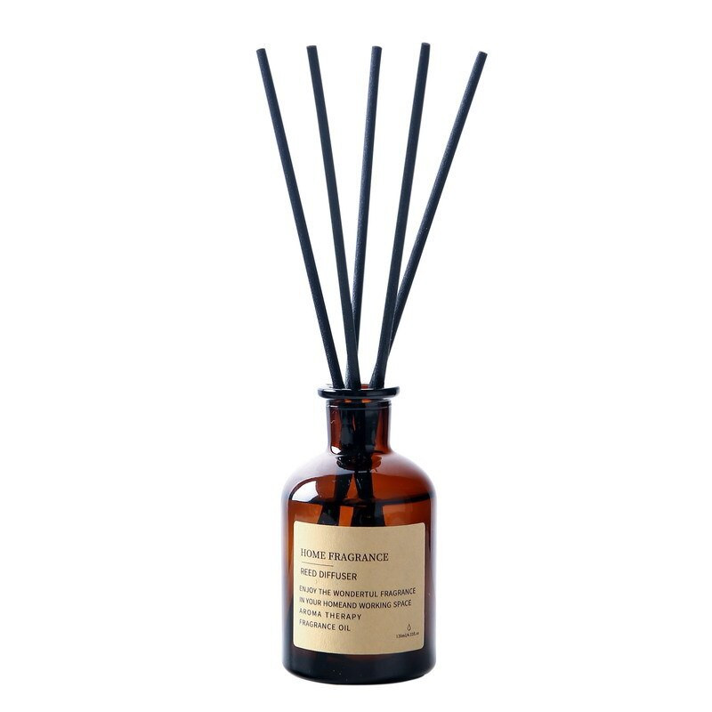 120 ml-es otthoni illat barna aromaterápiás diffúzor flakon fekete szálas rattan pálcikák lakberendezési nád diffúzor kb. 60 napig