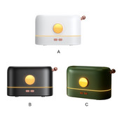 Légnedvesítő Illóolaj Láng LED Aroma Diffúzor Állítható Zajcsökkentő Párakészítő Hálószoba Irodazöld