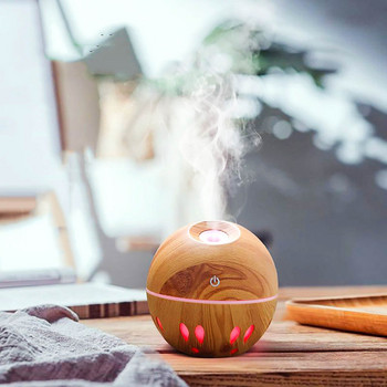 400ml Aromatherapy Oil Humidifier Air Remote Control Aroma Xiomi Air Humidifier Wood Grain Led Aroma Aromatherapy Diffuser