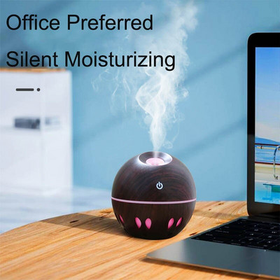 400ml Aromatherapy Oil Humidifier Air Remote Control Aroma Xiomi Air Humidifier Wood Grain Led Aroma Aromatherapy Diffuser