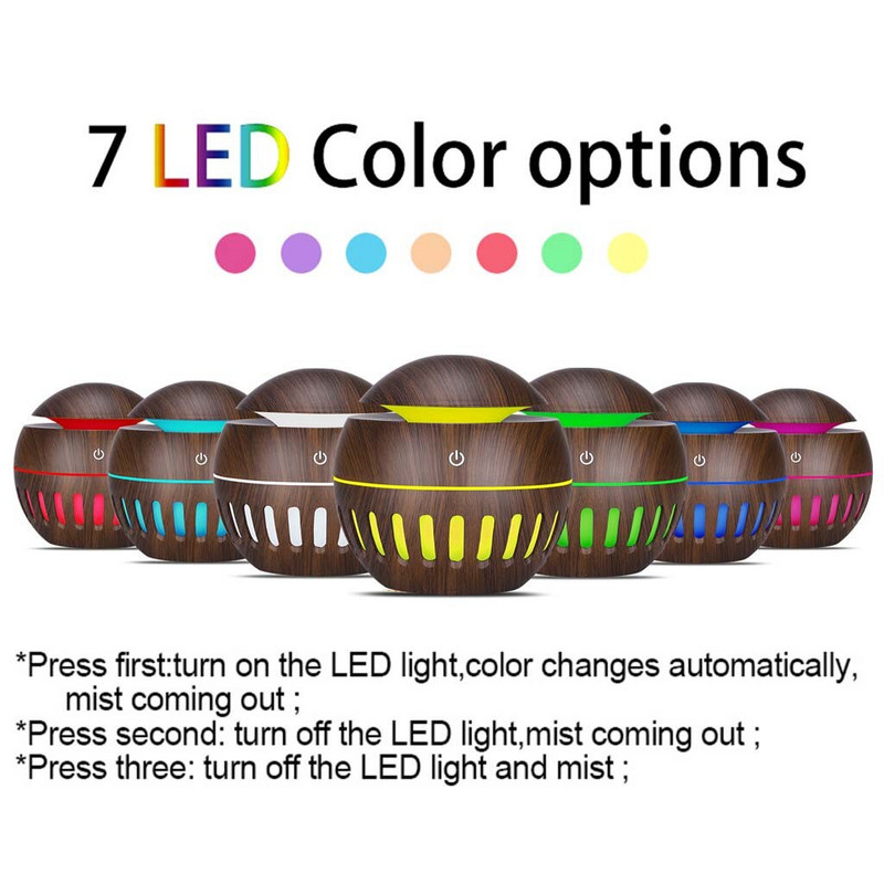 Neuer Humidifier Aroma Oil Diffuser Essential Ultrasonic Wood Grain Air Humidifier Usb Mist Maker Aromatherapy Diffuser