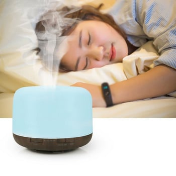 Υγραντήρας αέρα Αιθέριο έλαιο Diffuser 500ml Ultrasonic Cool Mist Maker Fogger Humidifier Led Lamp Aroma Diffuser Electric