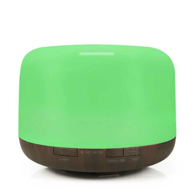 Légpárásító Illóolaj Diffúzor 500ml Ultrahangos Cool Mist Maker Fogger Párásító Led Lámpa Aroma Diffúzor Elektromos