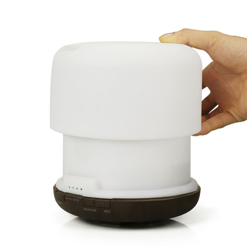 Légpárásító Illóolaj Diffúzor 500ml Ultrahangos Cool Mist Maker Fogger Párásító Led Lámpa Aroma Diffúzor Elektromos