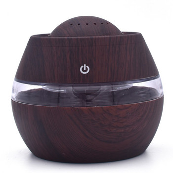 USB Aroma Oil Diffuser White Grain Electric Humidifier Ultrasonic Air Humidifier Aromatherapy Ledlight Mist Maker for Home Car