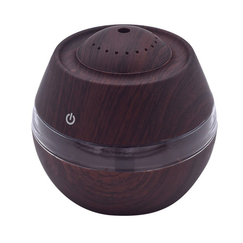 USB Aroma Oil Diffuser White Grain Electric Humidifier Ultrasonic Air Humidifier Aromatherapy Ledlight Mist Maker for Home Car